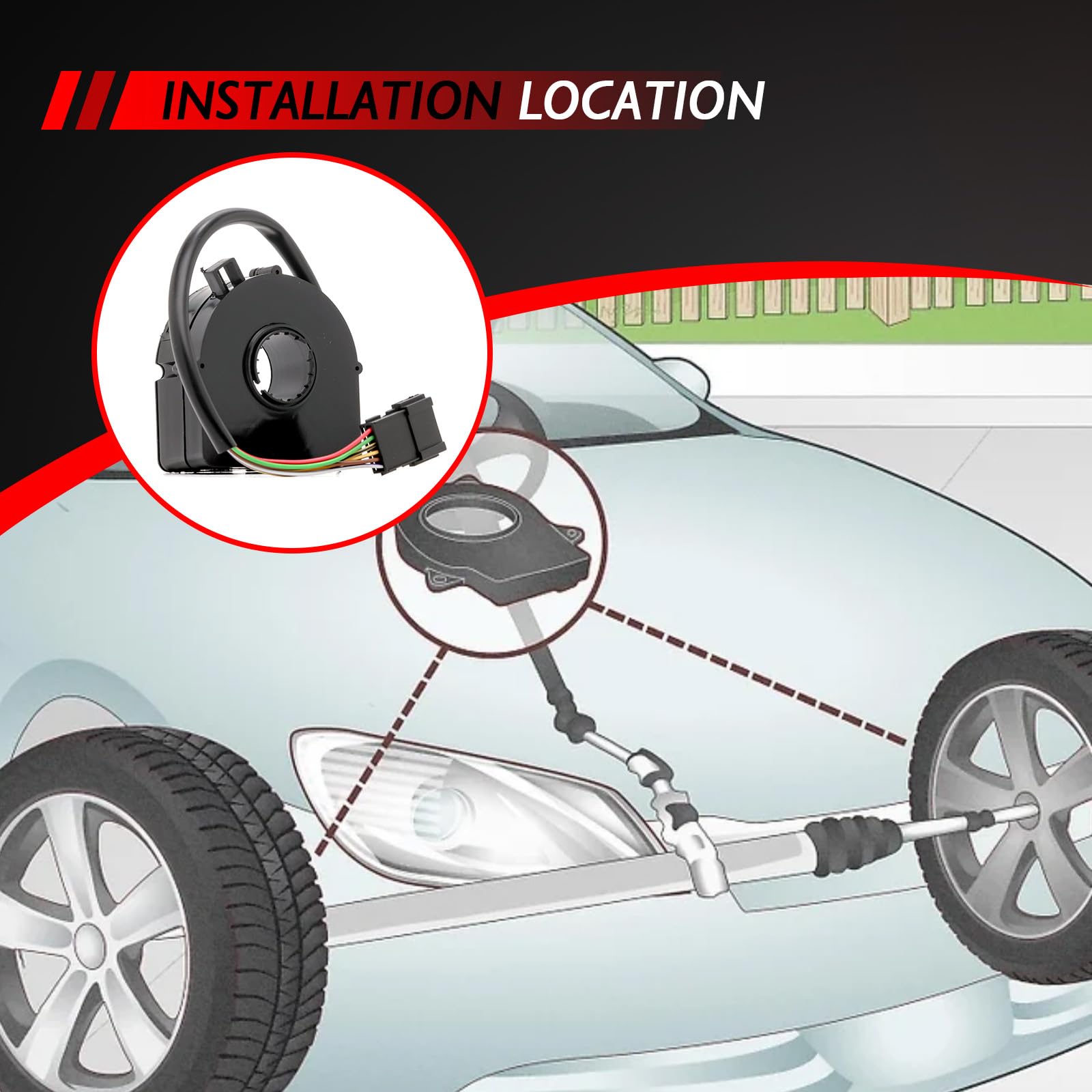 Lenkwinkelsensor Lenkwinkel Autowinkelsensor Autolenkwinkelsensor Sensor Ersatz für 3er E46 5er E39 7er E38 X3 E83 X5 E53 Z3 E36 Z8 E52 R50 R52 Autozubehör Teil# 32306789095 32306793632