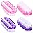 Nail Cleaning Brushes Plastic for Fingernails 2-Sided Non-Slip Brush Nail Brushes 4 Pack(Pink and Purple)