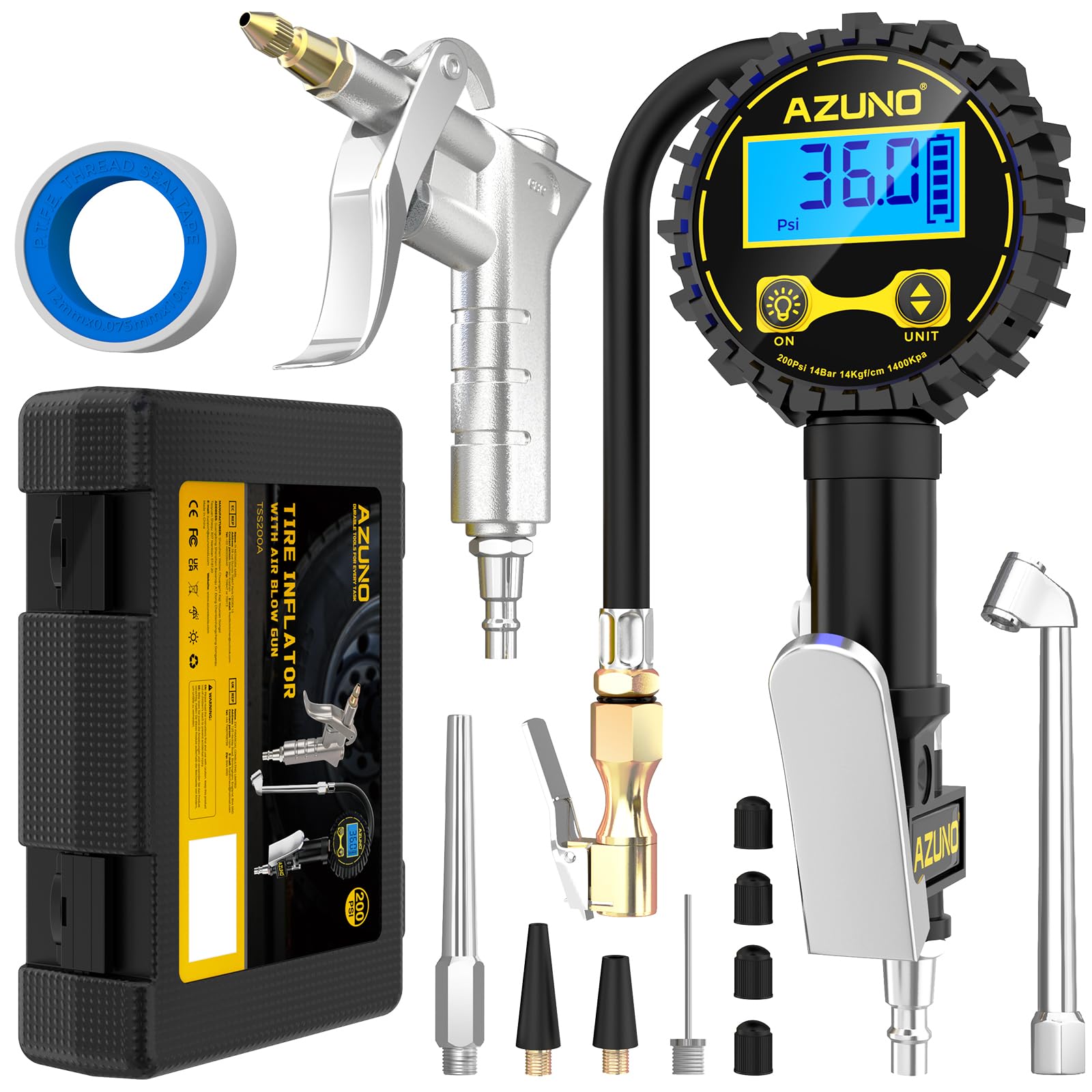 AZUNO Tire Pressure Gauge - accessories and parts | Mubboo