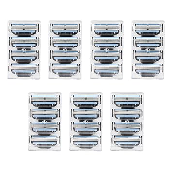 Pack of 28 Razor Blades Compatible with Mach3 Razor Blades Refills for Men Triple Blade System Replacement Blades for Wet Razors Durable and Skin-friendly Precision Shaving