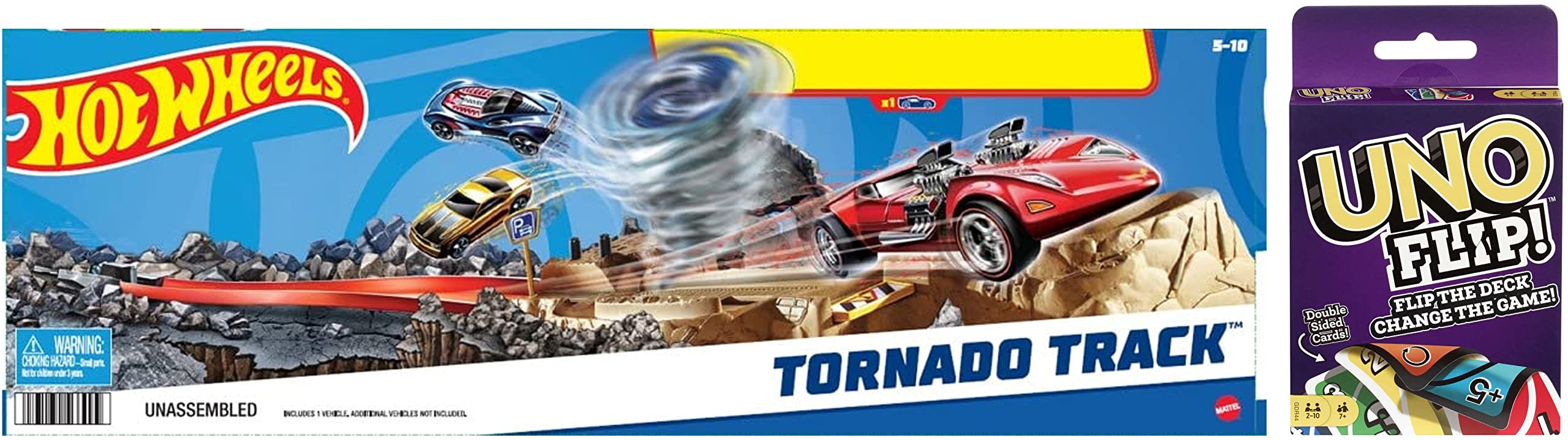 Hot Wheels Tornado Trackset (187116) & Mattel Games Uno Flip Side (B0BMTTM6T8) Amazon Price History, Amazon Price Tracker