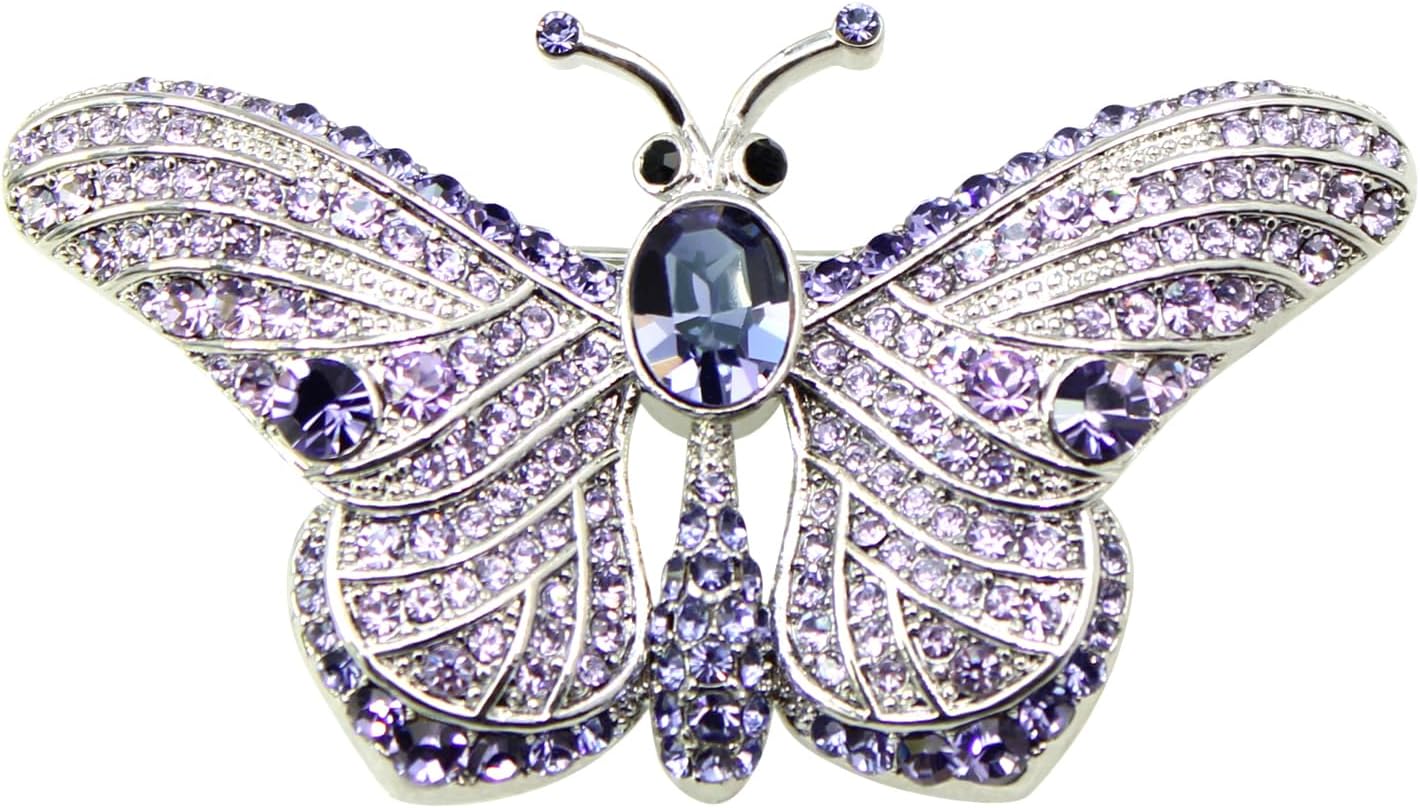 Gorgeous Rhinestone Crystal Butterfly Pin Brooch