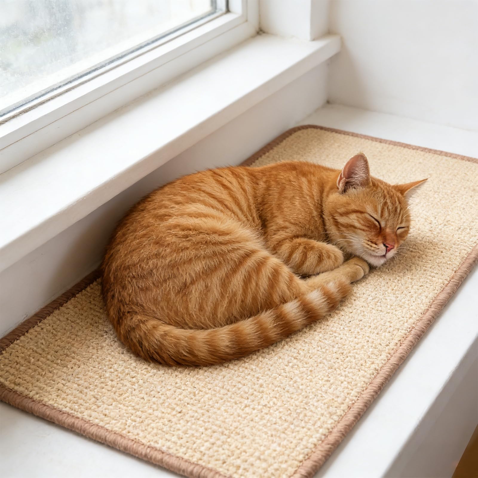 3 Stück Kratzmatte 40x60CM Natürliches Sisal Katzenkratzmatte | Natürliches Sisal, Anti-rutsch Katzenkratzpad, Widerstandsfähig gegen Katzenkrallen, Kratzbretter, Schutz für Sofa und Wand