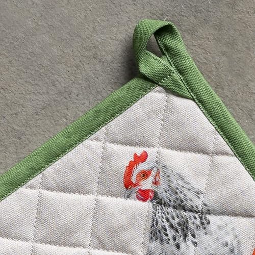 Miniatura 4 de Maison d' Hermine - Agarraderas 100% algodón, 8"x8", resistentes al calor, con bucle, para regalos, hornear, asar a la parrilla, hogar, manipular