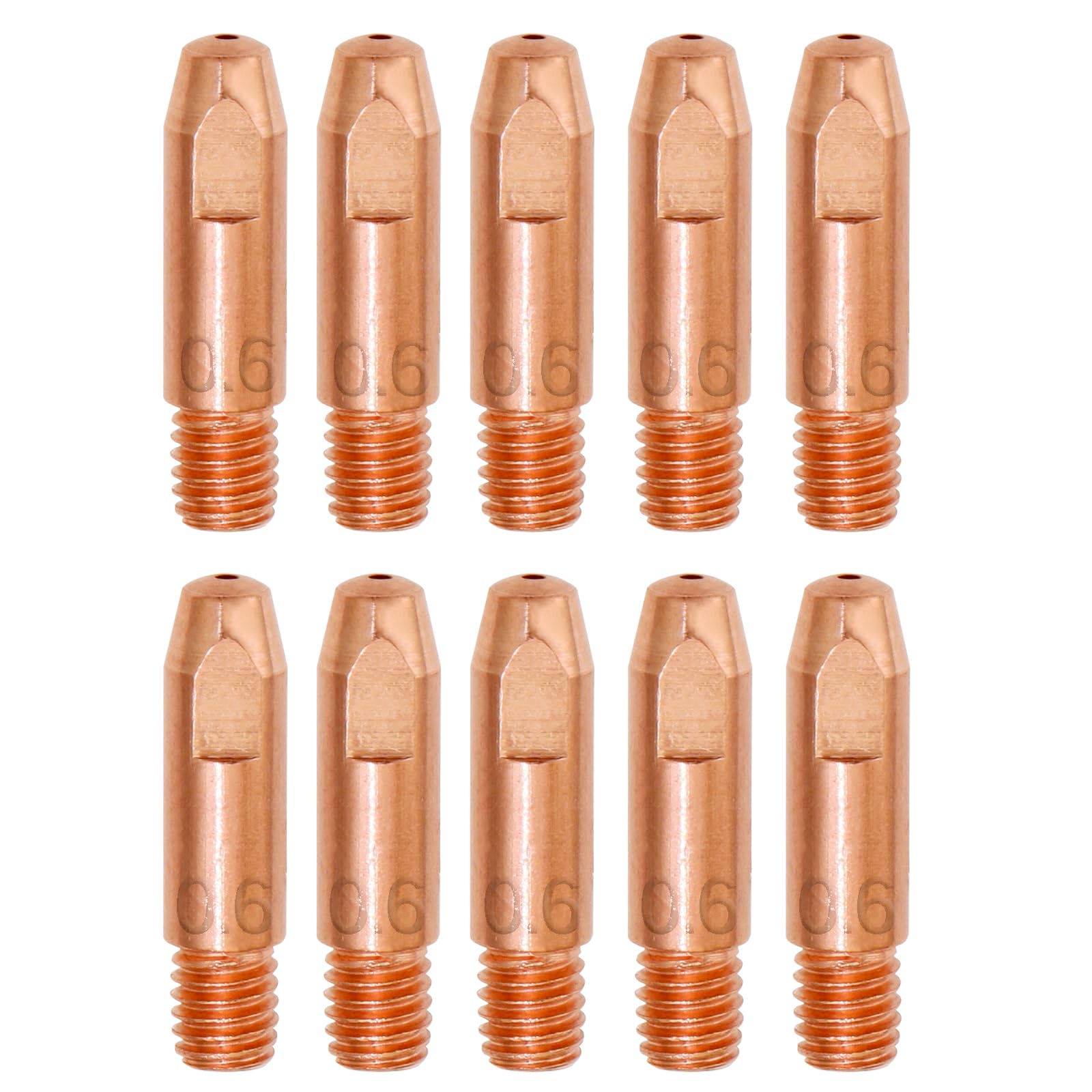 10 PZ Parti Usurate Ugello Gas 0,6mm Accessori per Saldatrice a Gas di Protezione per Saldatura MB24KD MIG MAG Accessori per Saldature Set di Materiali di Consumo per Saldatrice a Torcia MB24