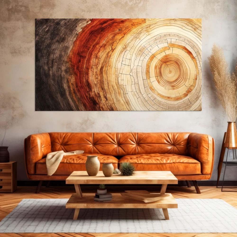 18meng Art Abstrakt Bild auf Leinwand 200x100 cm Groß XXL Wohnzimmer Schlafzimmer Wand Deko Leinwand Bilder Modern Beige Braun Kunstdruck Poster Wanddeko Bilder Ohne Rahmen