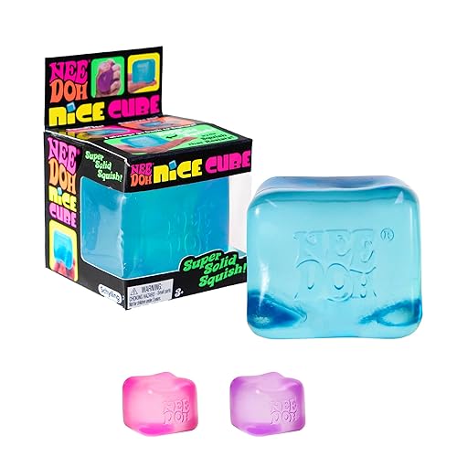 Schylling Nice Cube Nee Doh Stress Ball - Sensory Toys, Needoh Fidget Toys, Anxiety & Stress Relief, Sensory Balls, Non-Toxic Dough Material - Nice Cube