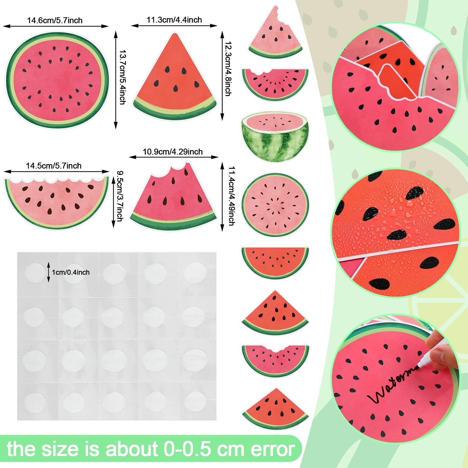 Snapklik.com : 60 Pcs Watermelon Bulletin Board Cutouts Decorations ...
