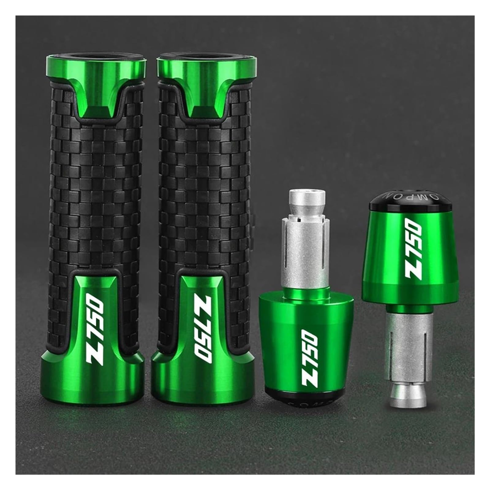 Manopole E Terminali Manubrio In Alluminio CNC Per Kawasaki Z750 2005-2022 – 22 Mm, Antiscivolo