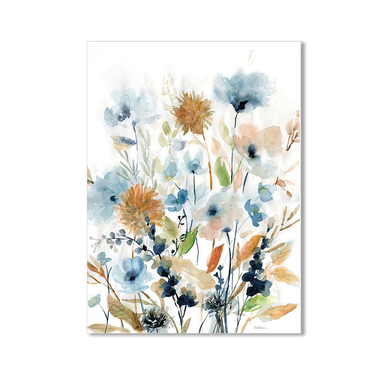 Boho Flores botánicas secas Plantas Carteles Acuarela Lienzo Pinturas Arte Mural Cuadros Impresiones para cocina Decor del hogar 30x40cmx2pcs marco interior