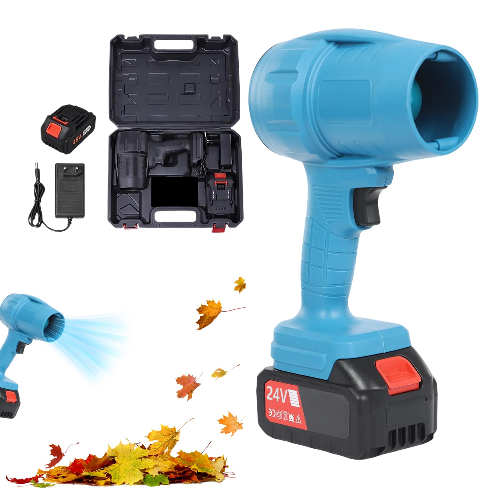 Soffiatore a batteria Utensile a batteria per soffiare polvere | Soffiatore elettrico per la pulizia di giardino, patio, , marciapiede, cura del prato e neve