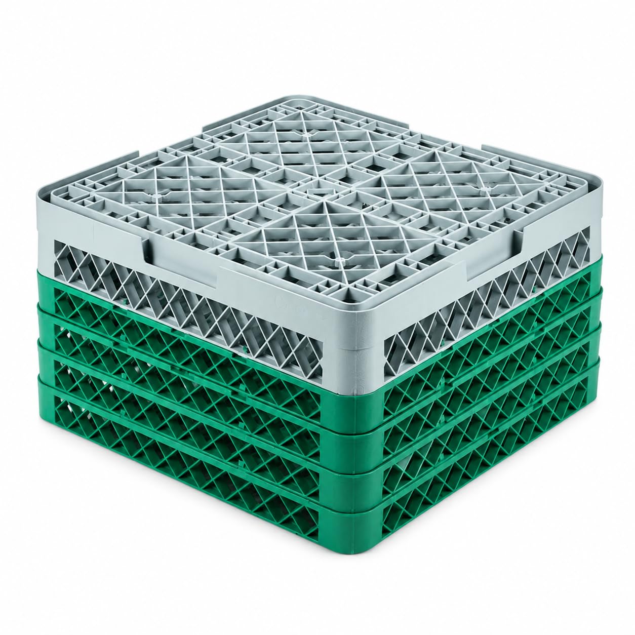 36-Compartment Glass Rack by Glownary – Plastic, Green - Gray, Model 274rk363