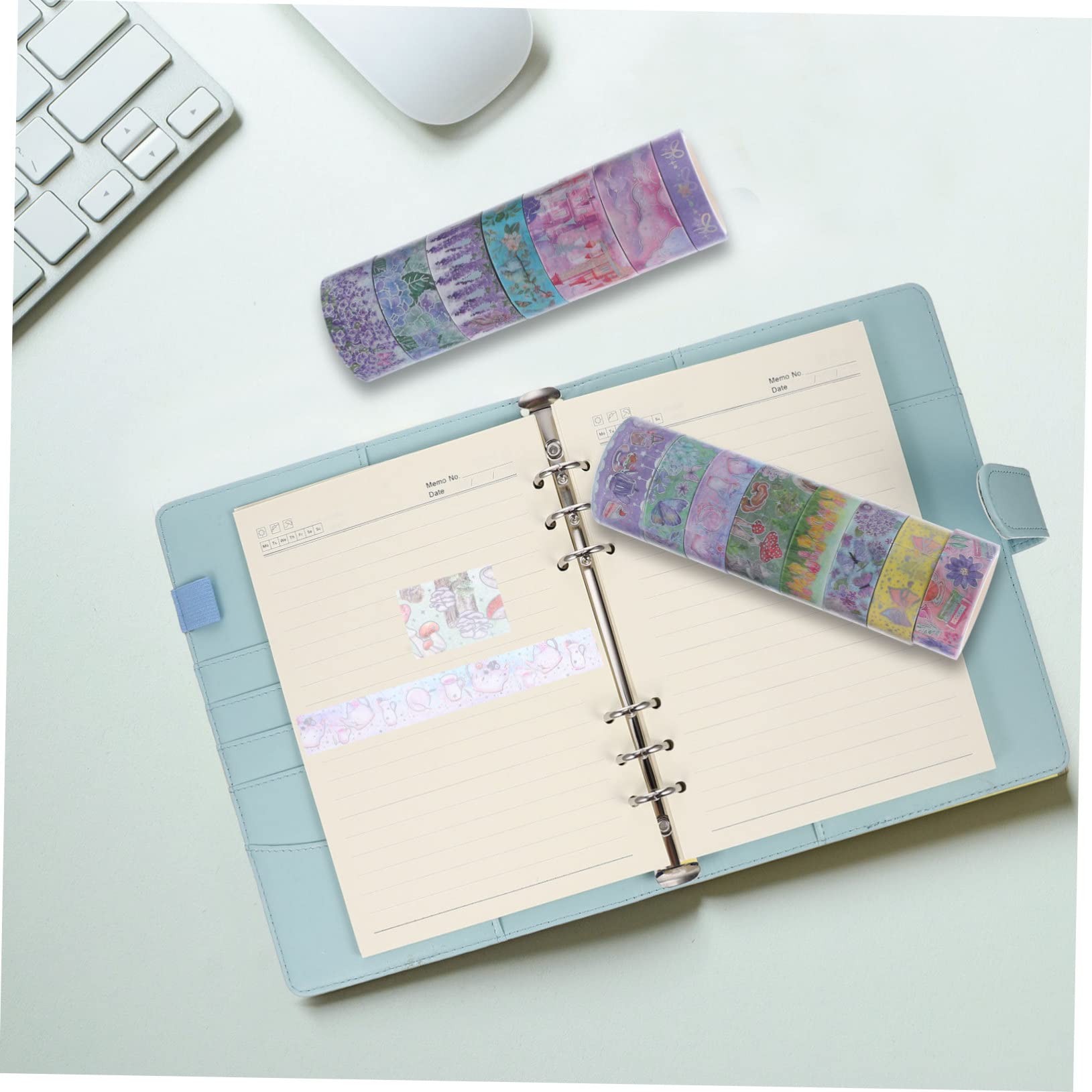 SHINEOFI 3 Set Di Album Fotografici Scrapbooking Forniture Per Arte Estetica Nastri Washi Intensi Adesivi Decorativi 15 * 3