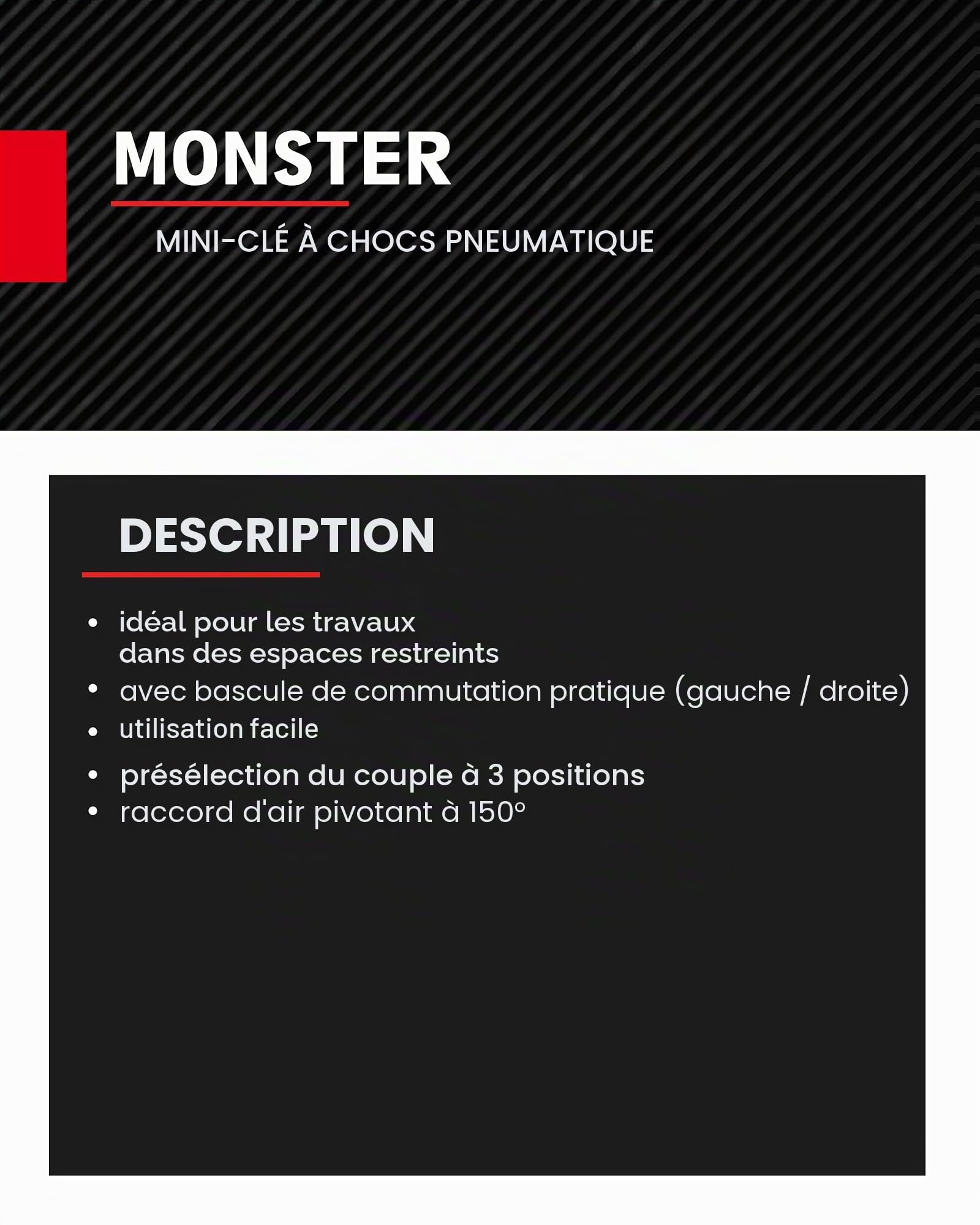 KS Tools 515.1470 Mini clé à chocs papillon 1/4" MONSTER Xtremelight | Mini clé à chocs papillon 1/4" MONSTER Xtremelight, haute performance