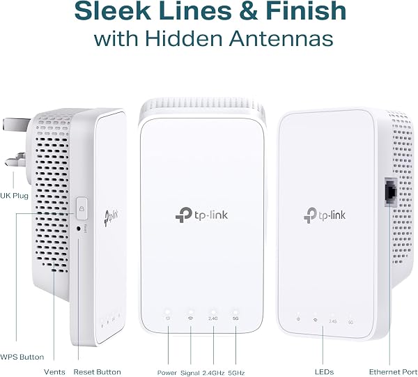 TP-Link RE330 AC1200Mbps WiFi Extender Booster, Ethernet Port, EasyMesh, WiFi Booster Range Extender, Internet Booster, Access Point, Works with Any WiFi Router, App Control Easy Setup, UK Plug - 2