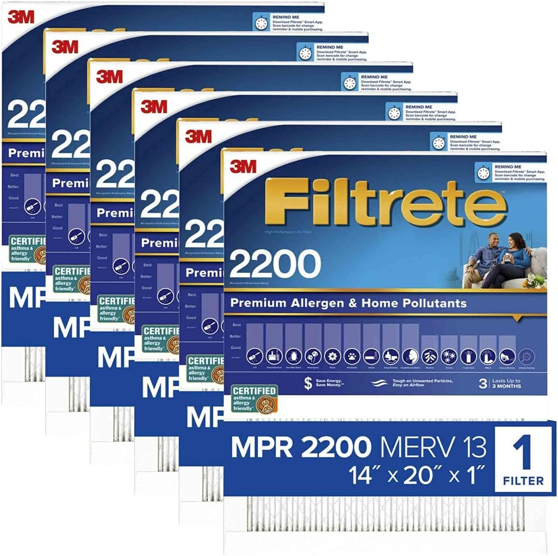 Amazon Com 3m Filtrete 20 In H X 14 In W X 1 In D Air Filter Tools Home Improvement