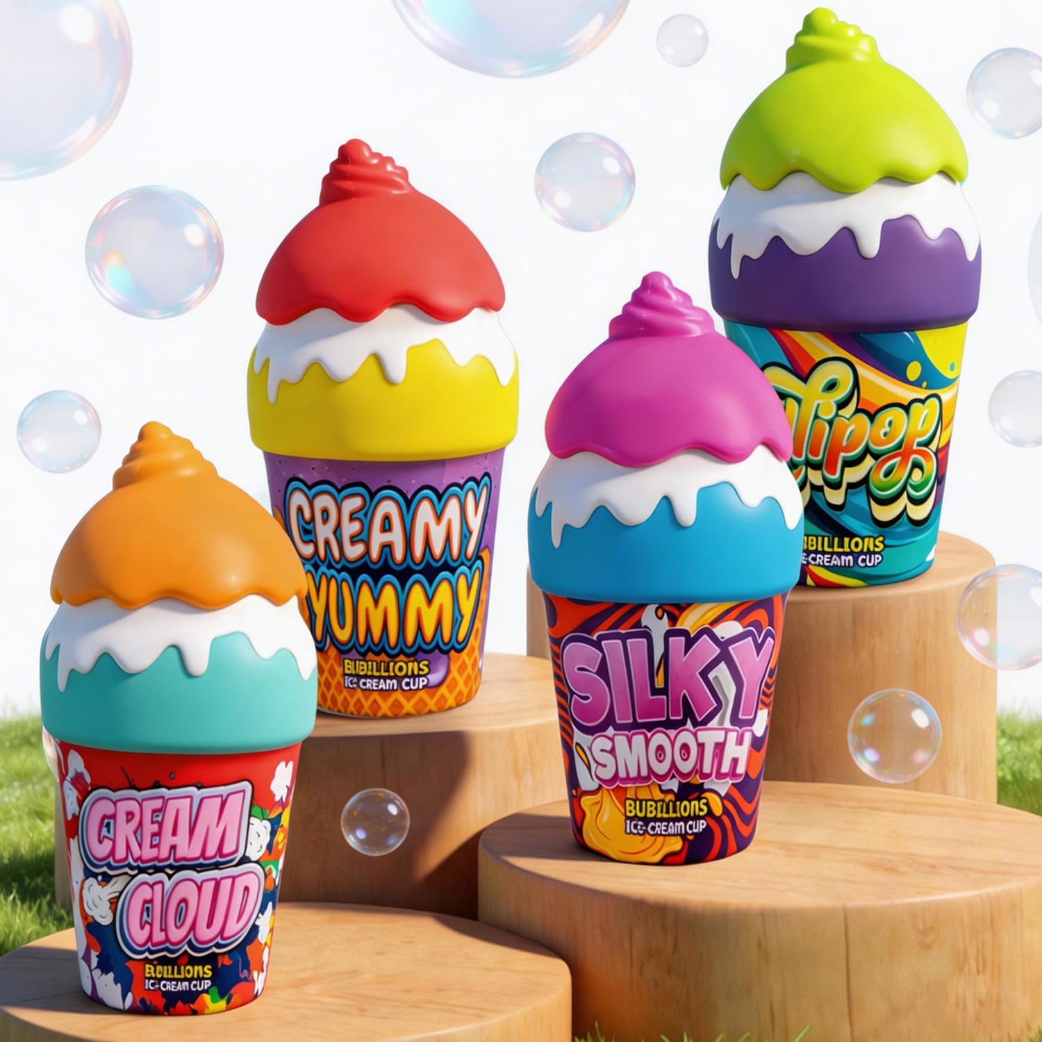 Upside Down Leak-Proof Bubbles Tumble for Toddlers 1-3 1 Pack Random Color Mess-Free Kids Outdoor Toys for 2-4