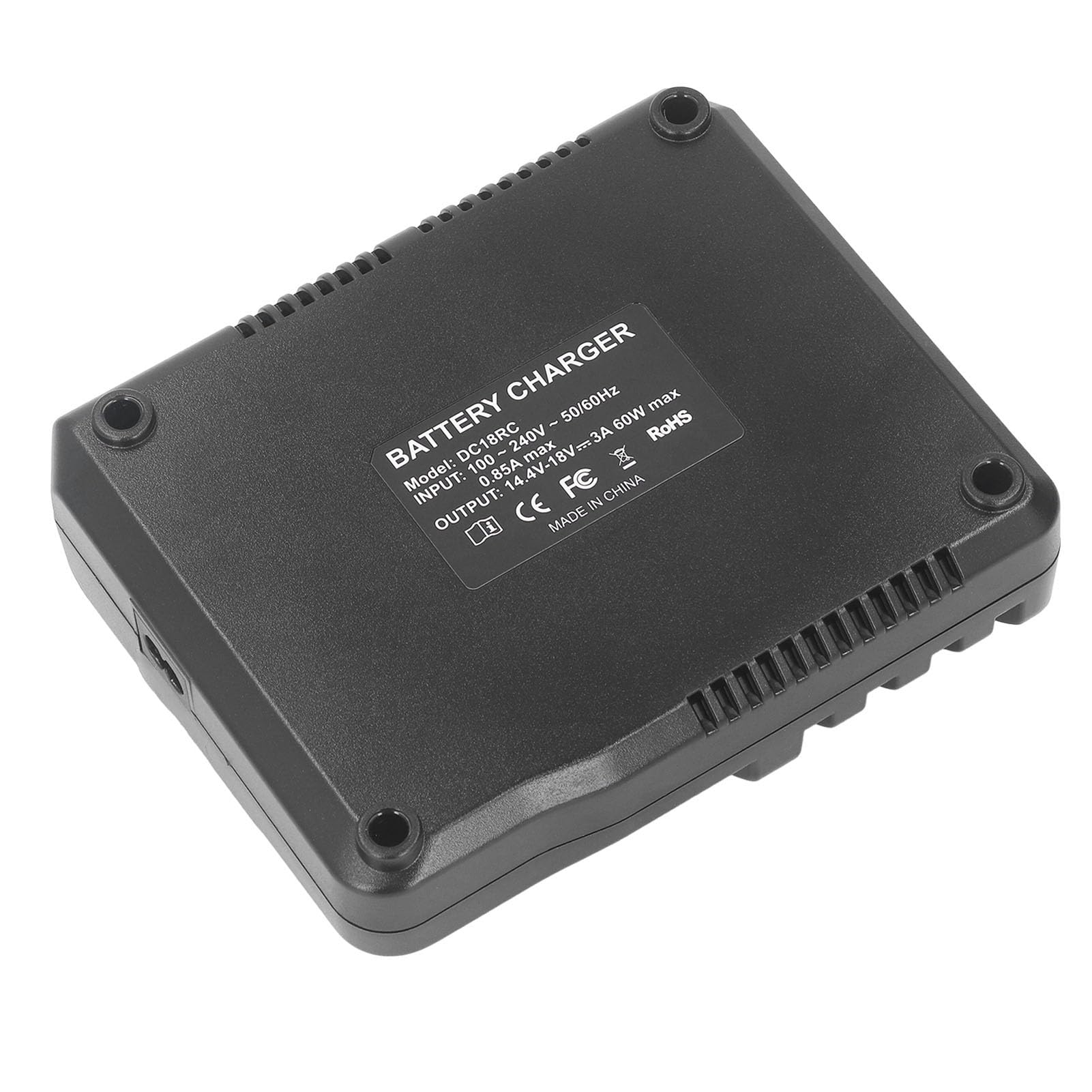 Cargador de Batería de Iones de Litio, 100-240V Profesional DC18RC 18V Cargador de Batería Protección Múltiple para BL1860 para BL1850 para BL1815 (Enchufe de la UE)