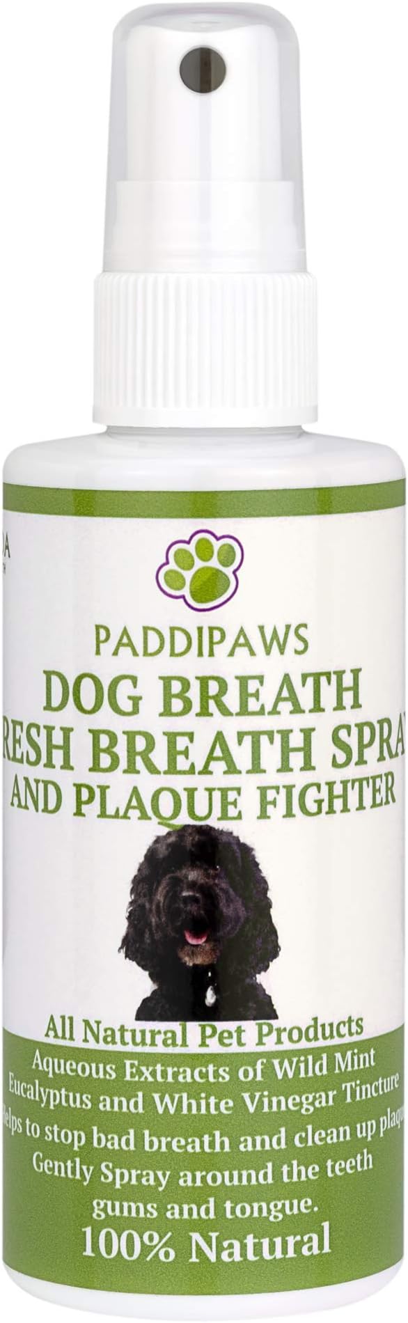 Dog Breath Spray โ 100% Natural Dog Breath Freshener โ Reduces Plaque & Tartar โ Attacks Harmful Bacteria โ Mint Oral Care Spray for Dogs