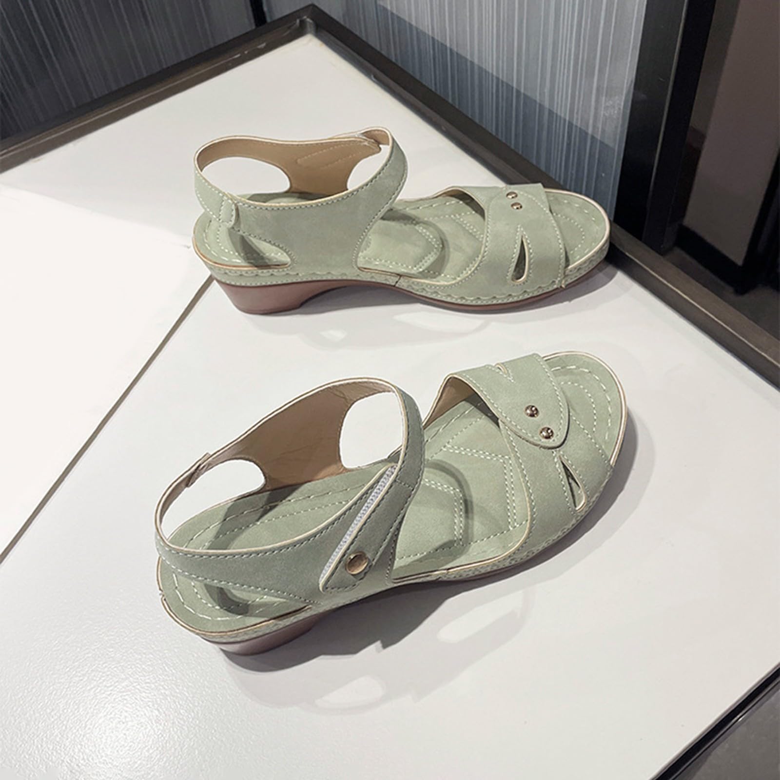 Sandalias Mujer Verano Cuña Baja Antideslizantes Sandálias Anchas Ortopedicas Deportiva Ergonómicas Respetuosas Trekking Zapato Horma Ancha Sapatilhas Bonitas Casual Arena Sandalias