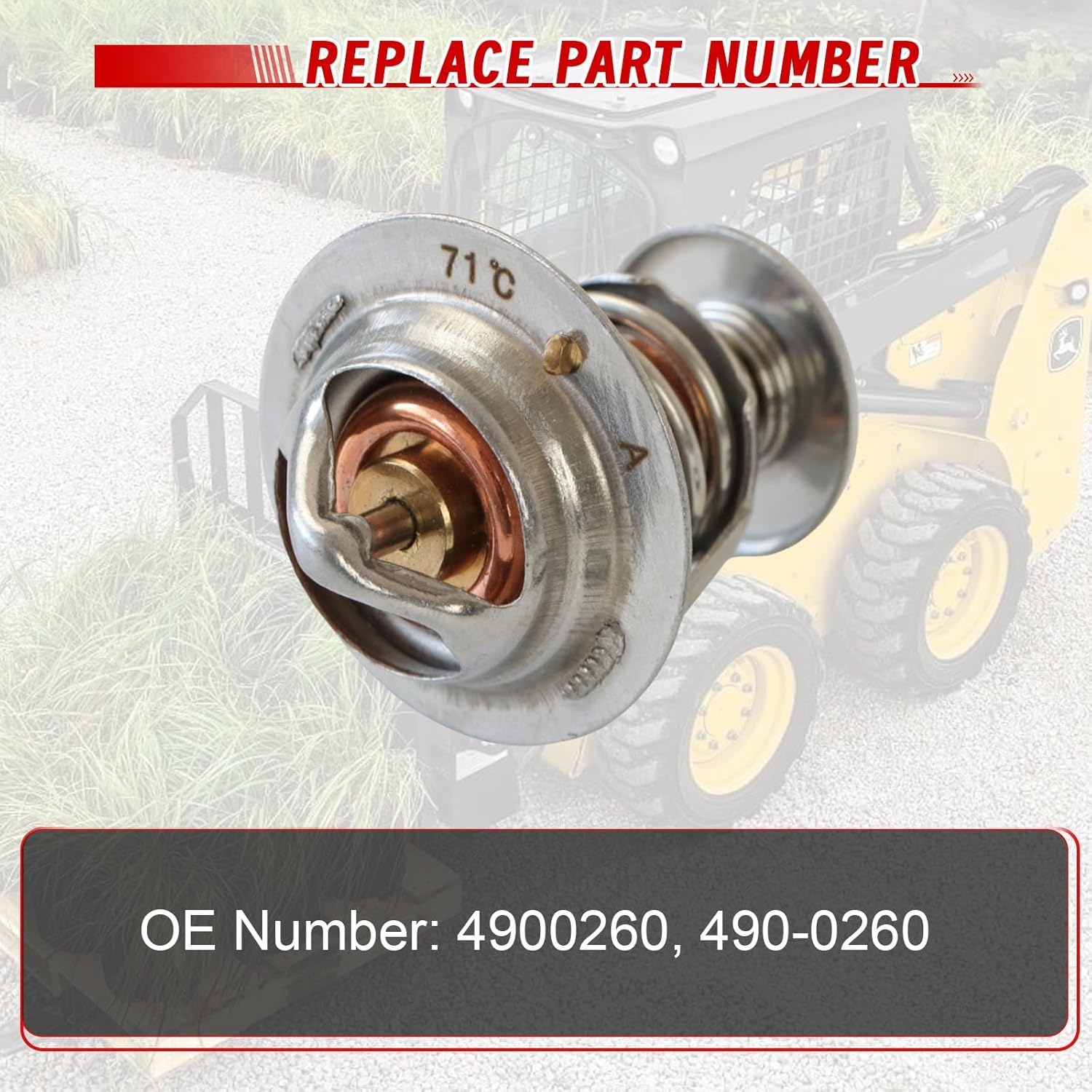 Engine Thermostat, 4900260 490-0260 Thermostat Replacement for Cummins Engine A2300