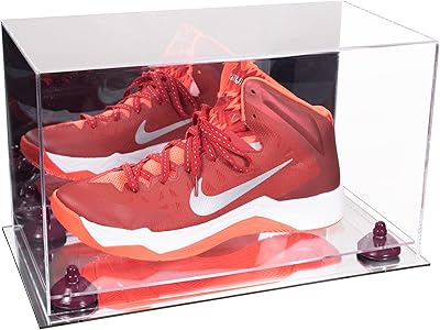 Better Display Cases Versatile Acrylic Display Case - Medium Rectangle Box with Mirror Case, Purple Risers and Mirror Base 15