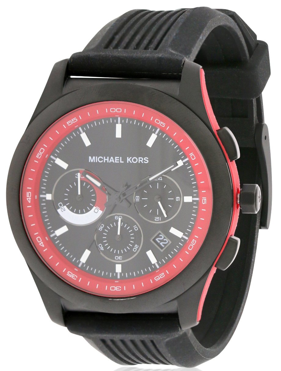 Michael KorsMens Quartz Watch, Analog Display and Silicone Strap MK8376