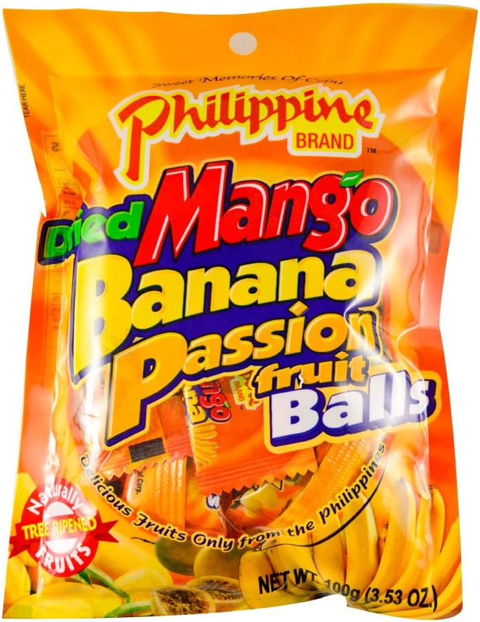 Philippine Dried Mango Banana Passionfruit Balls, 3.5 oz
