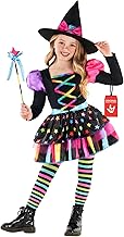 Morph Disfraz Bruja Niña, Disfraces Halloween Niña, Vestido Bruja Bebé, Traje Bruja para Carnaval y Halloween