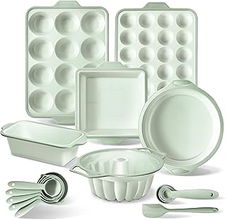 COOK WITH COLOR 17 Pc. Silicone Baking Pan Set - Non-Stick & Easy Clean ...