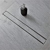 Vista 1 de Neodrain Drenaje de ducha lineal de 32 pulgadas con rejilla de inserción de azulejos, desagüe de suelo de ducha rectangular de acero inoxidable
