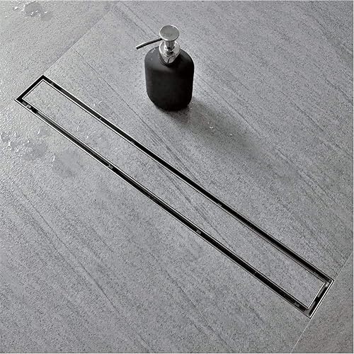 Neodrain Drenaje de ducha lineal de 32 pulgadas con rejilla de inserción de azulejos, desagüe de suelo de ducha rectangular de acero inoxidable