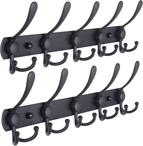 Coat Rack Wall Mounted, 5 tri-hooks