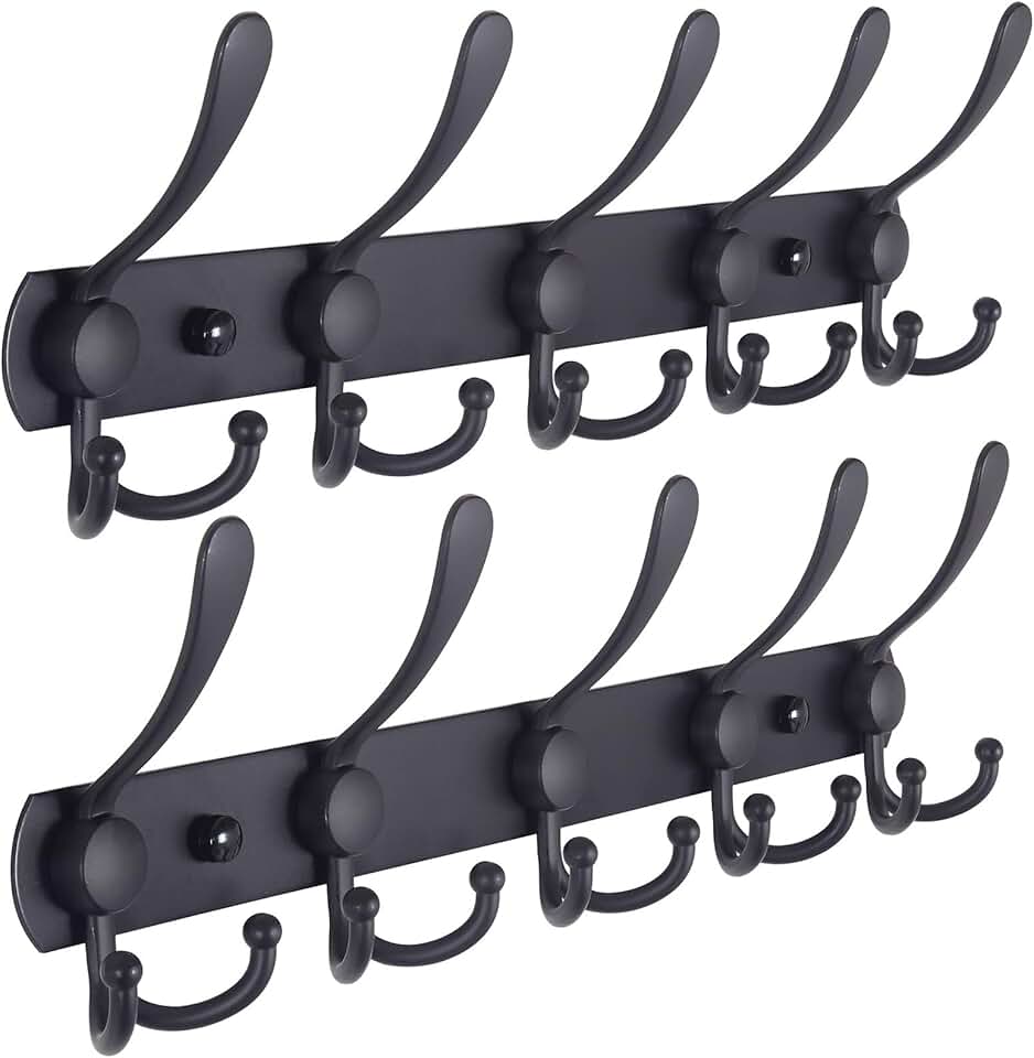 Black Coat Hooks / Home Storage Hooks Home & Kitchen