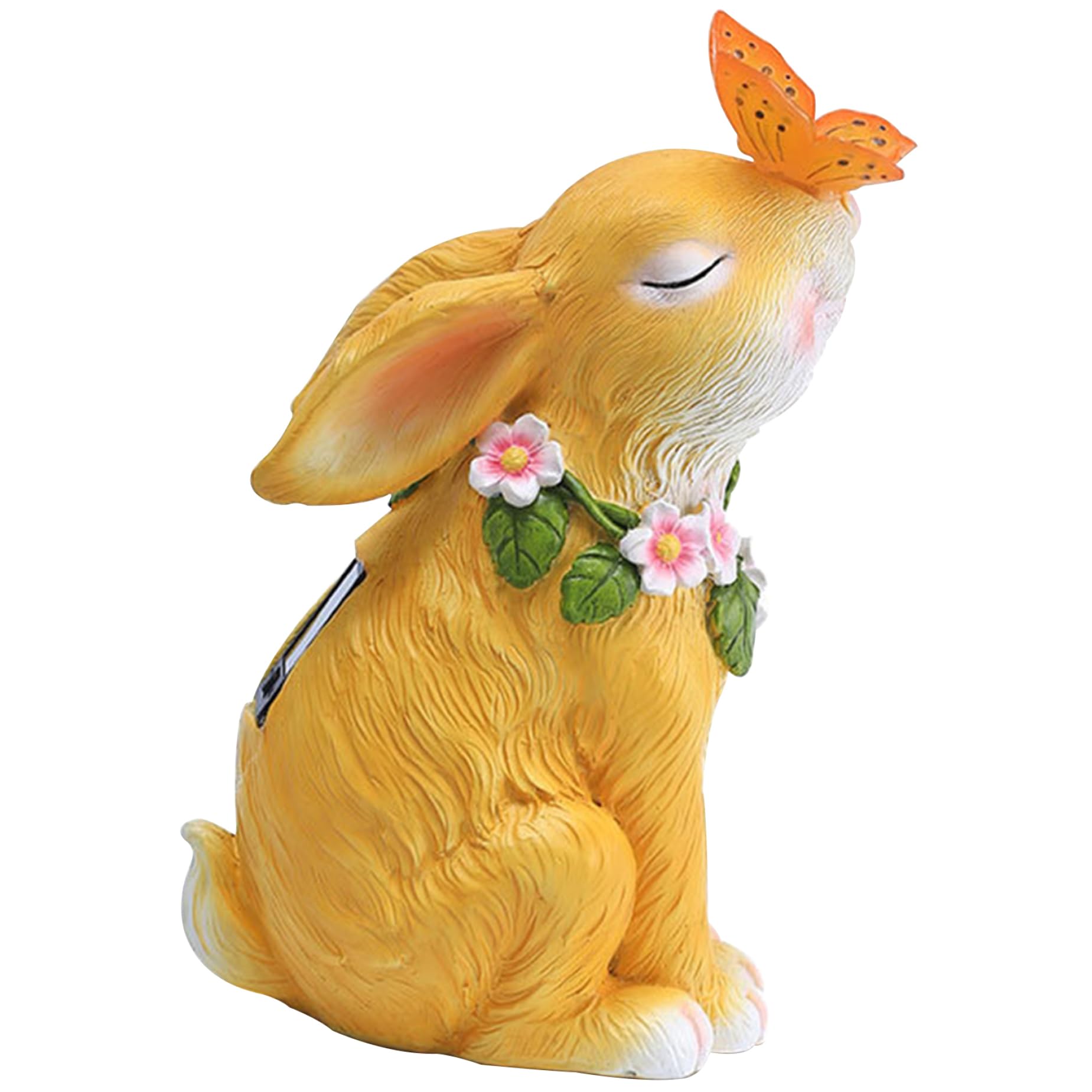 Ornements jardin solaires lapin de Pâques extérieur et statue étanche