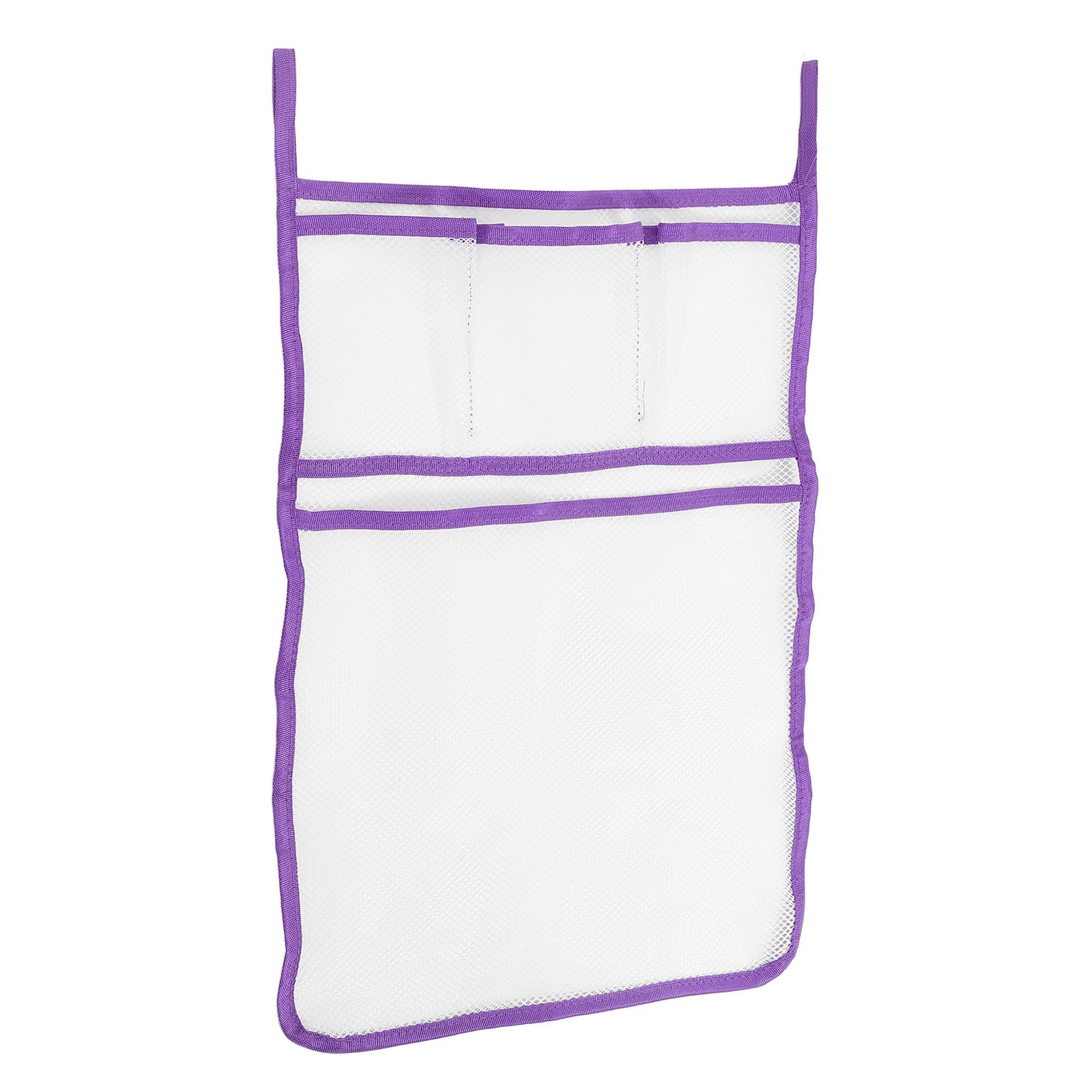 KESYOO Mesh Shower Organizer Hanging Storage Bag for Bathroom Purple Quick-dry Mesh Toiletry Holder with Hook Multipurpose Shower