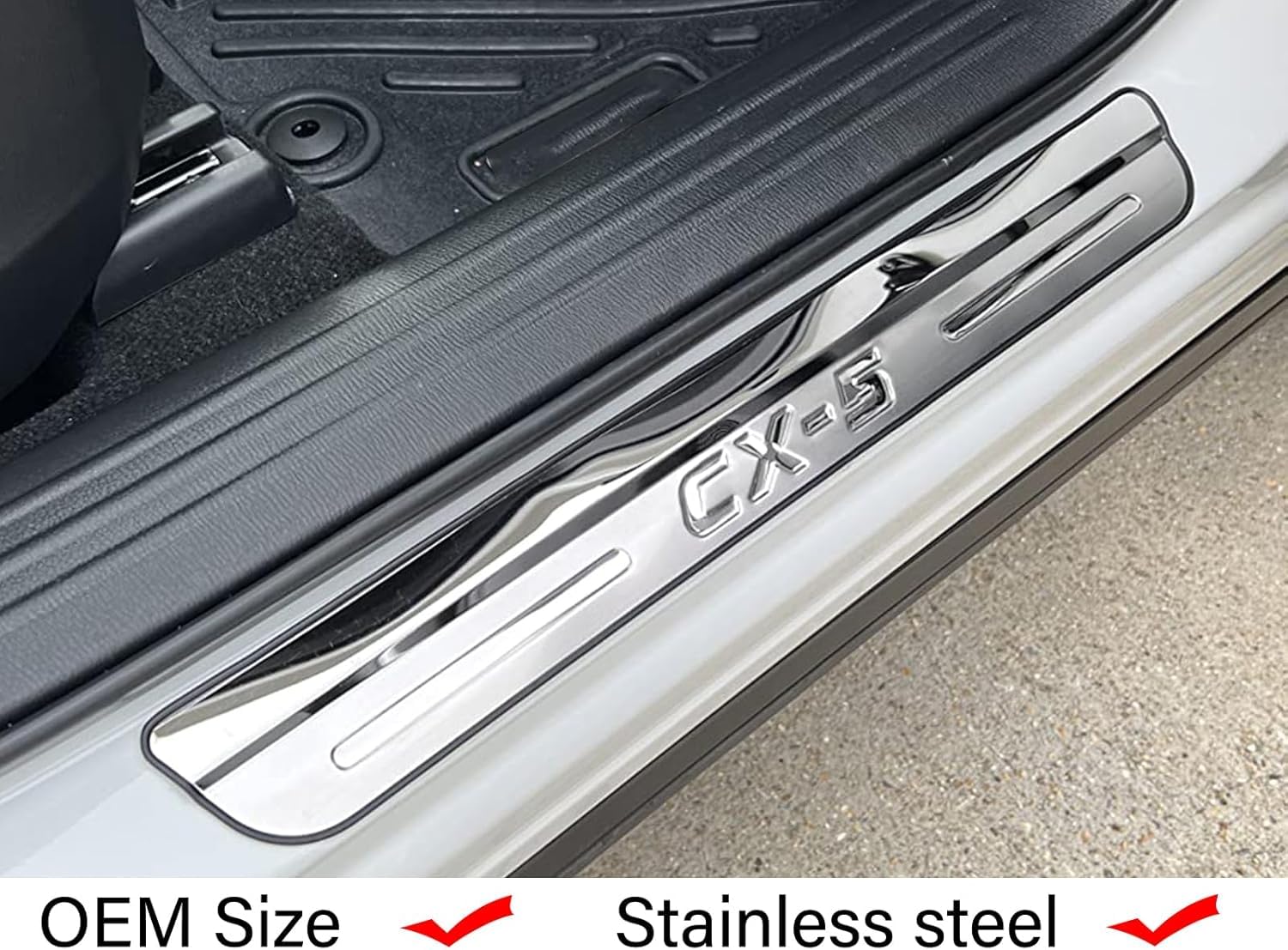 Edelstahl Schutz Einstiegsleisten Türschweller, Car Zubehör Für Mazda CX-5 CX5 2017-2022 Auto Teile, Beschützer Türschutzleisten Zierleisten Tür Sill