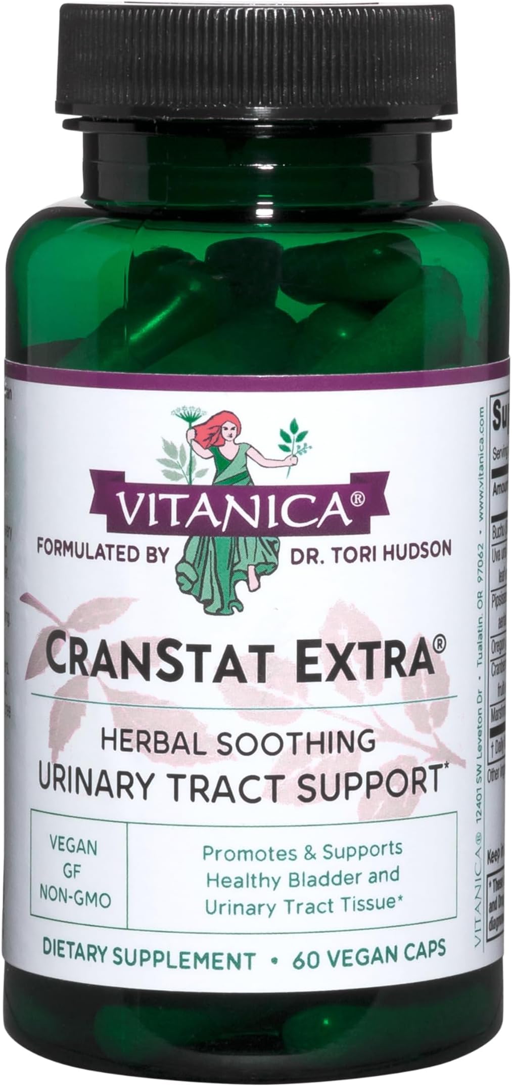 Vitanica CranStat Extra, Urinary Tract Support, Vegan, 60 Capsules