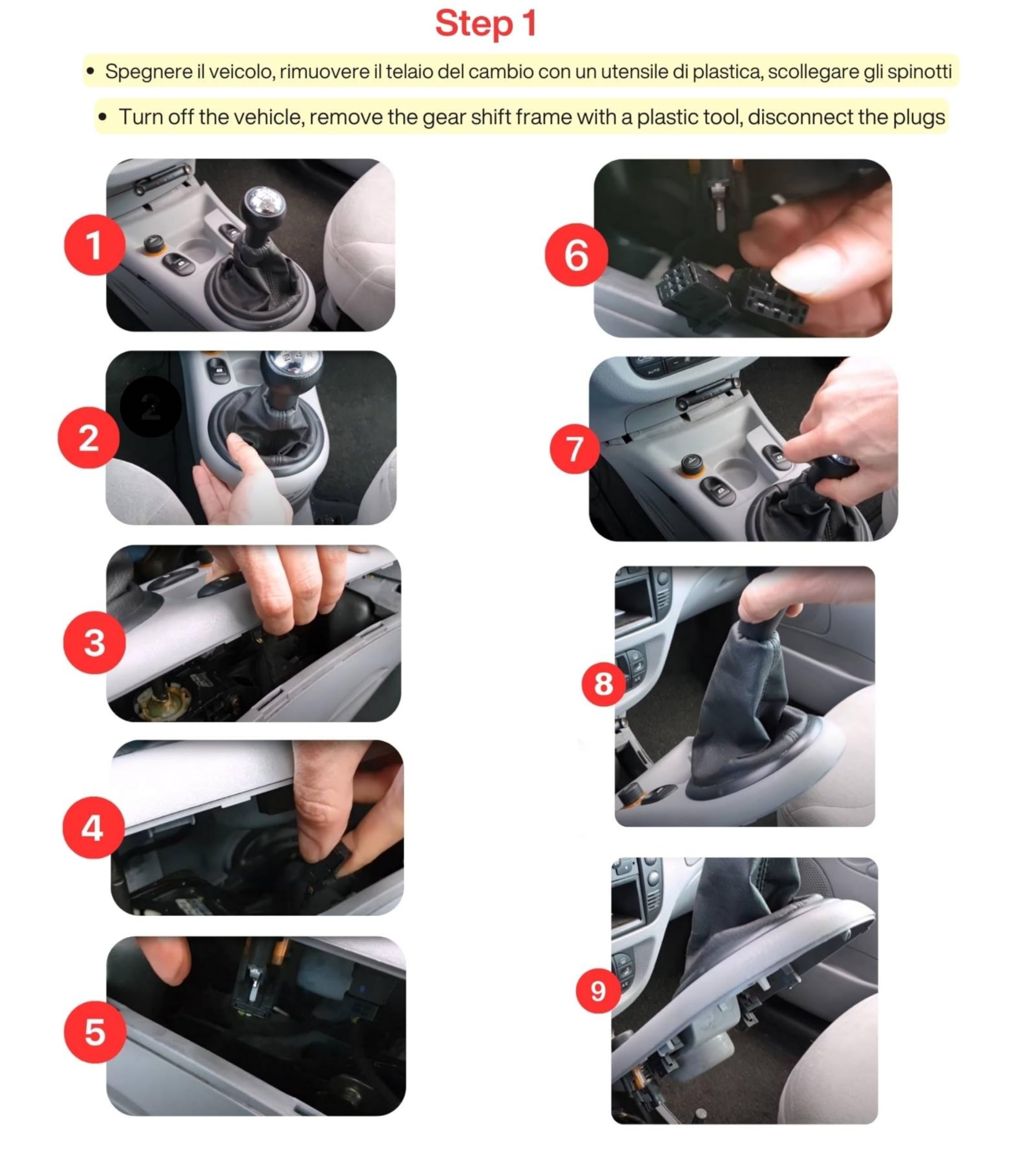 1neiSmartech Kit Pommeau de Levier de Vitesses 5 Rapports, Soufflet Noir, Bague, Cadre Extérieur Argent, Adaptateur, Compatible avec Citroën C3 2003-2009, OEM 2403CV, 1606400280, 7589T8, 7589V0