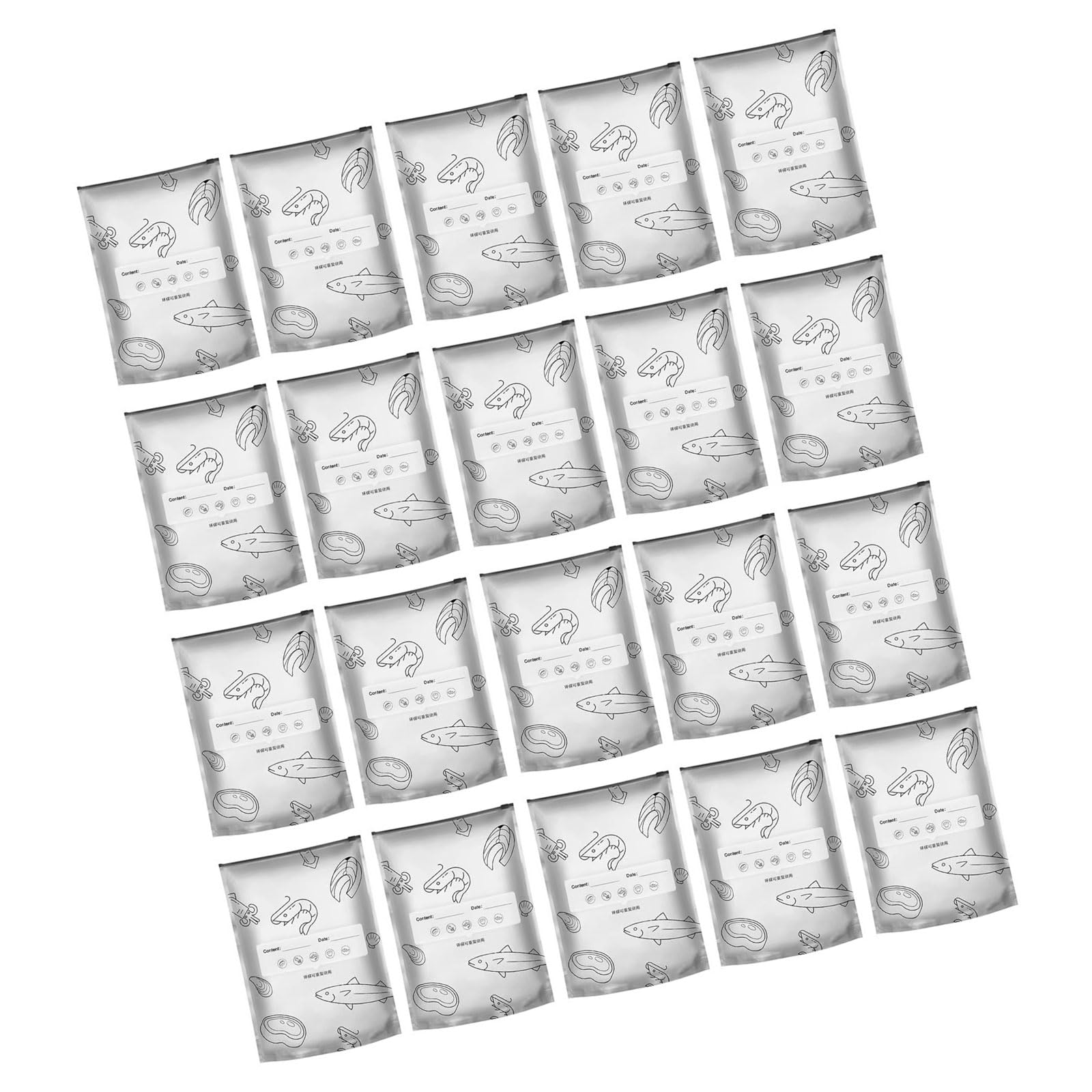 Ekoama Heavy Duty Aluminum Foil Food Storage Bags Reusable Freezer Safe Leakproof Zippered For Freshness Preservation
