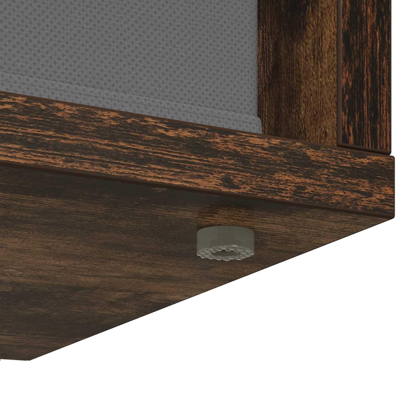 vidaXL Mueble bajo con cajón Roble Ahumado 102 x 32 x 48,5 cm