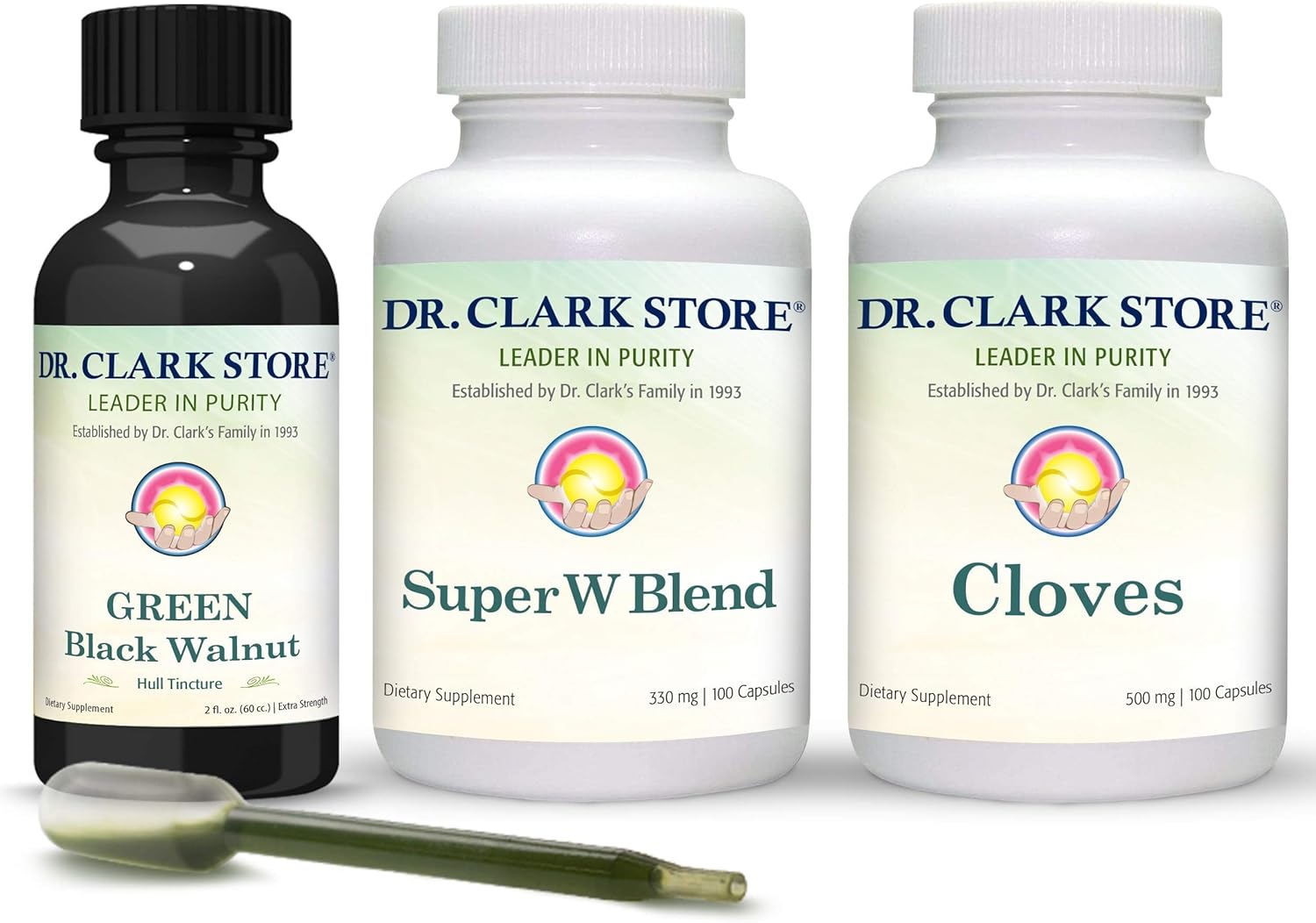 Dr. Clark Store Intestine Support and Cleanse Kit (Wormwood, Black Walnut, Cloves) on Amazon