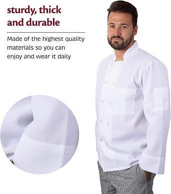 Elite Kitchens Apparel Professional Restaurant White Chef Coat