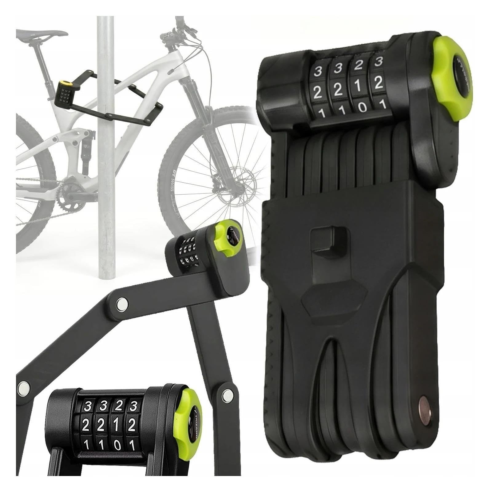1 candado de bicicleta de acero plegable.