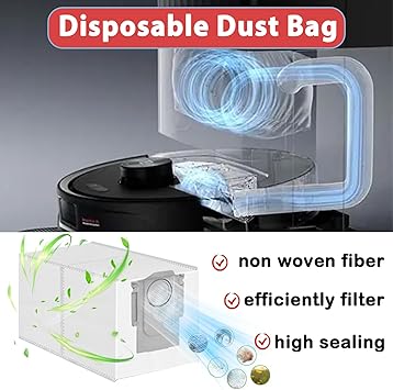 SpeHiate Kit de Accesorios para Roborock Qrevo Slim/Qrevo Master Robot Aspirador, 2 Cepillo Principal, 6 Paños, 4 Bolsas de Polvo, 4 Cepillo Lateral, 4 Filtro HEPA4