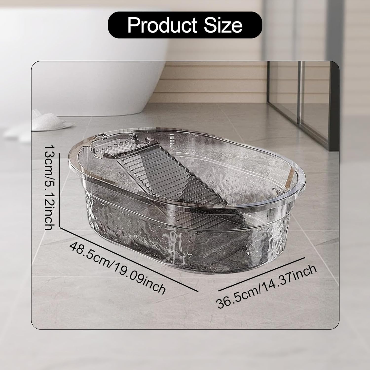 Laundry Board, Washboard Basin Washtub Large Portable Household Multipurpose Laundry Wash Tub