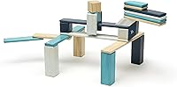 Vista 10 de Conjunto de 24 bloques magnéticos de madera de Tegu, blues