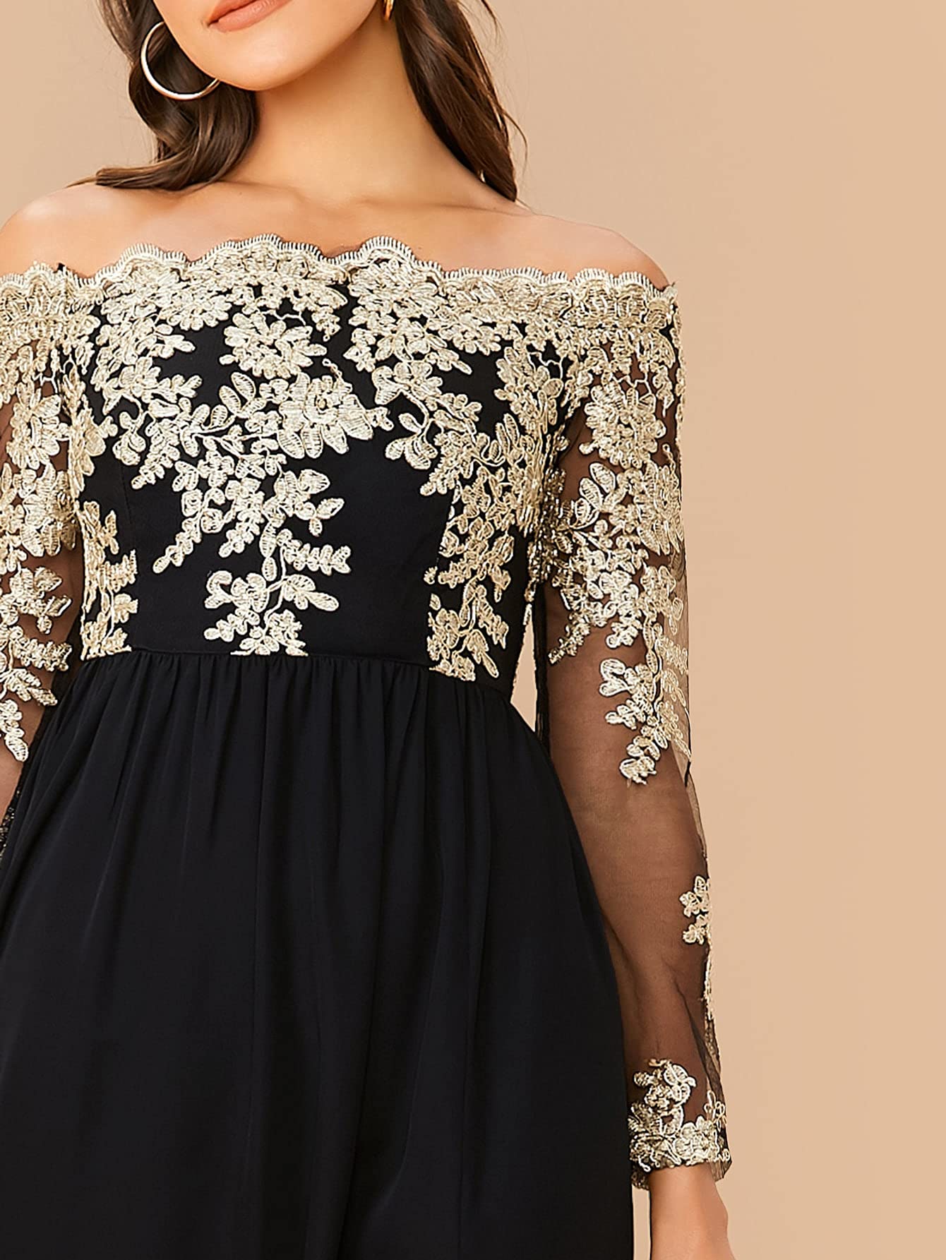 Amazon.com: Neeno Women's Dresses Embroidered Mesh Bodice High Split Bardot Dress Dress for Women (Size : X-Small) : Clothing, Shoes & Jewelry Amazon.com: Neeno Women's Dresses Embroidered Mesh Bodice High Split Bardot Dress Dress for Women (Size : X-Small) : Clothing, Shoes & Jewelry