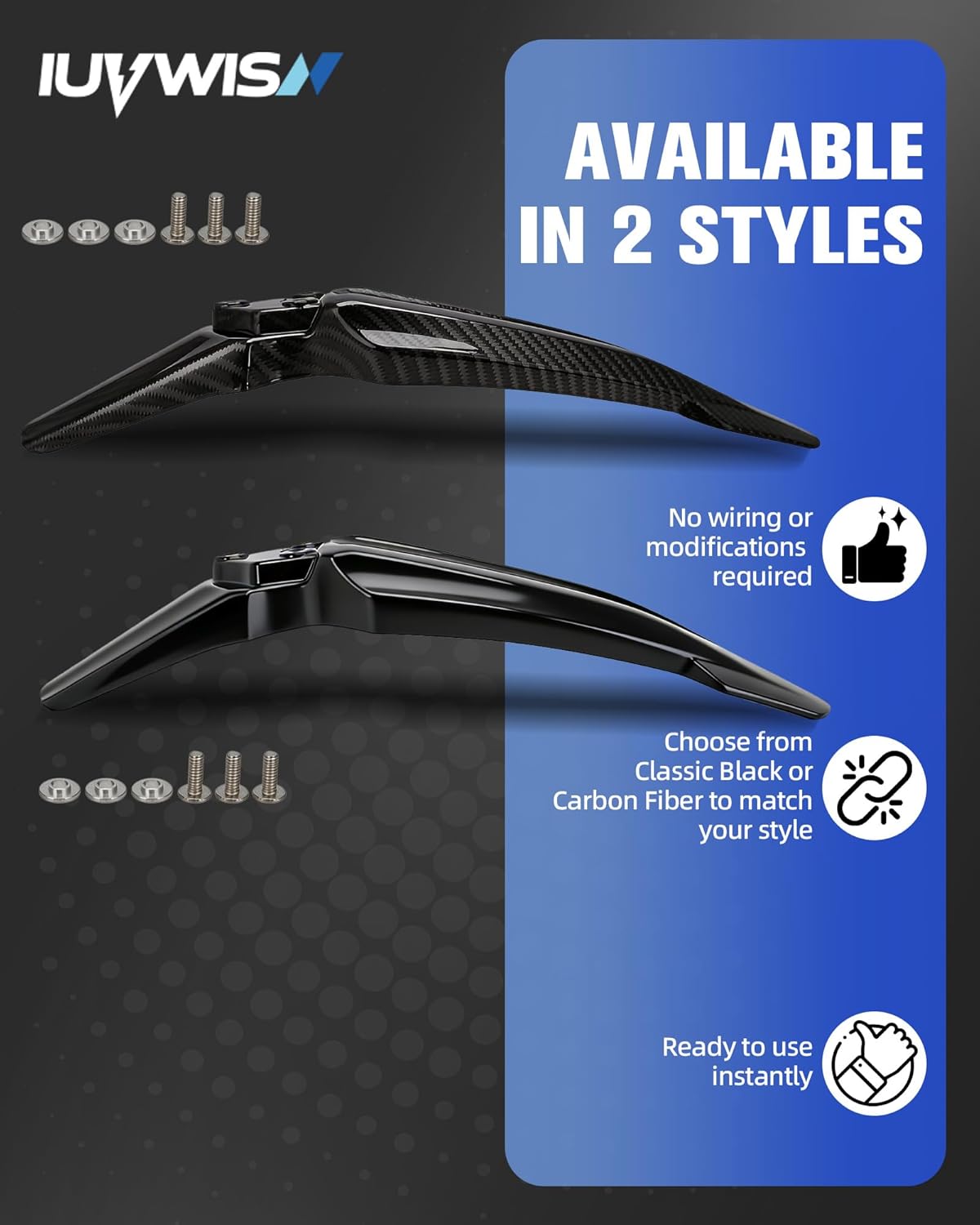 Front Fender for Surron Sur Ron LBX,Carbon Fiber Texture Electric Dirt Bike Mudguard Compatible Fit for EKX X21 X20 Segway X260 X160 PP Material Not Fits RST Fork