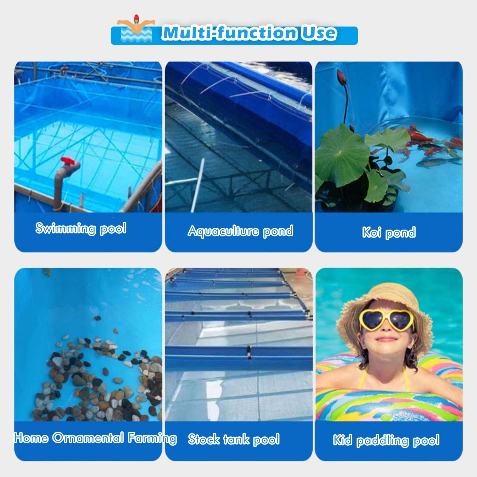 Piscina Fuori Terra/Telaio Acciaio Piscina Esterna Fuori Terra, Grandi Piscine Per Famiglie/piscine Idromassaggio Da 1, 2, 3 E 4 M, Piscina Per Bambini, Laghetto/vasca Per Pesci Koi(2.6X1.2M - 6368L/